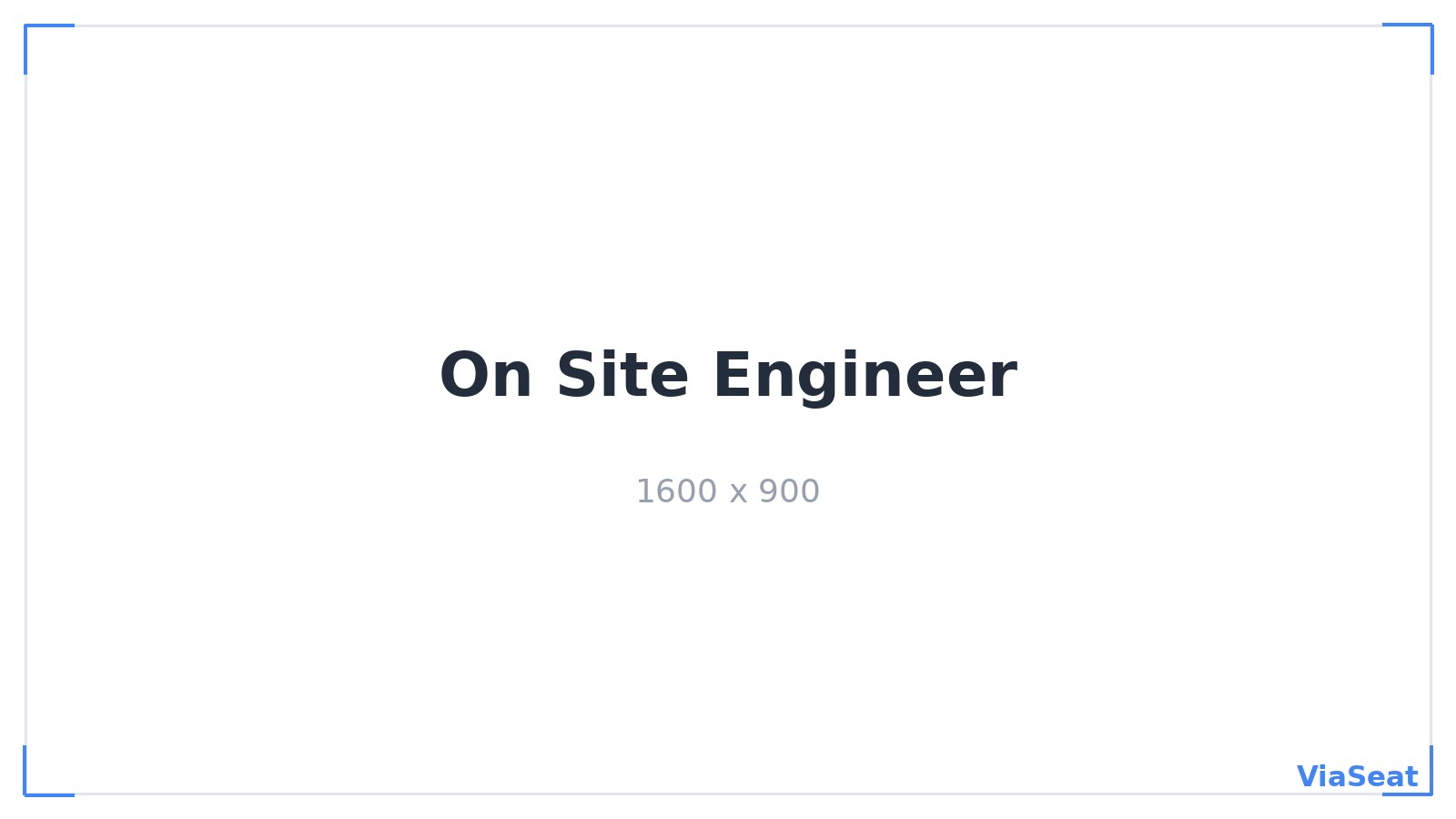 On-site resident engineer